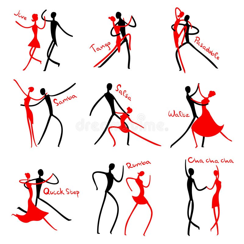 Figuras da dança ilustração do vetor Figuras da dança ilustração do vetor