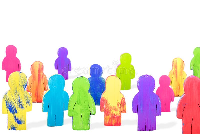Figuras da diversidade, a comunidade do conceito e sp de madeira da equipe fotografia de stock Figuras da diversidade, a comunidade do conceito e sp de madeira da equipe fotografia de stock