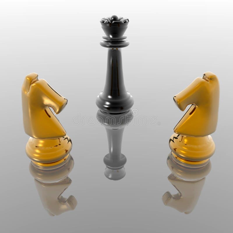 Cavalo Da Estratégia Da Xadrez 3D Ilustração Stock - Ilustração de defesa,  xadrez: 12269770