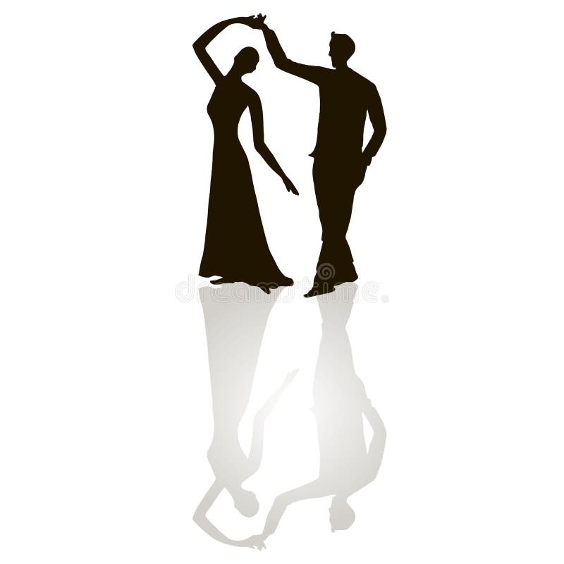 Figuras negras de la silueta del hombre y de la mujer del baile en la sombra blanca, gris, baile del tango stock de ilustración Figuras negras de la silueta del hombre y de la mujer del baile en la sombra blanca, gris, baile del tango stock de ilustración
