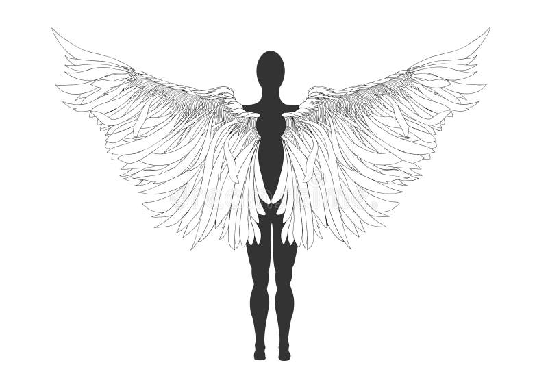 Figure of an Angel. Vector Illustration Stock Vector Illustration of