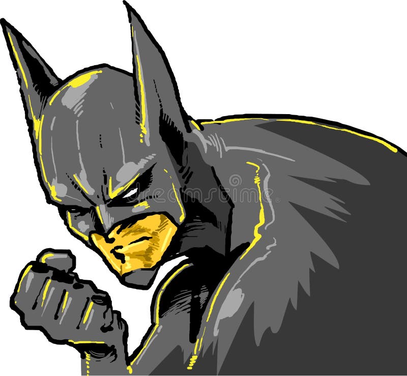 Figure Batman Cartoon Illustration Ready To Action Editorial Stock Photo -  Illustration of batman, action: 198759198
