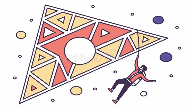 Figure Descending Abstract Geometric Triangle Pattern, vector design Generative AI vector illustration