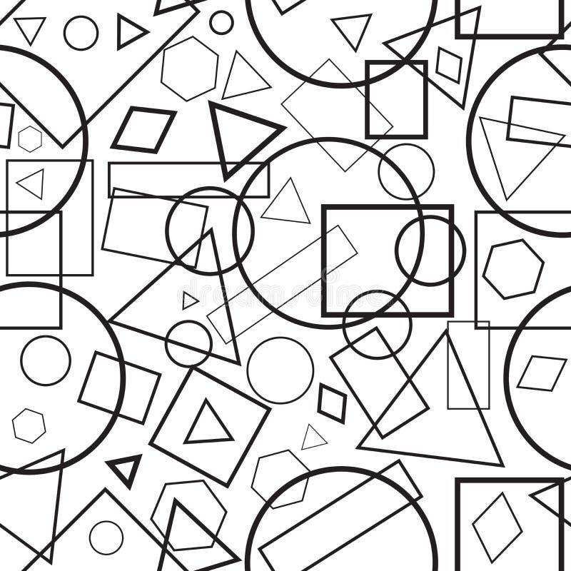Figure geometriche del modello senza cuciture dell'illustrazione di vettore illustrazione di stock