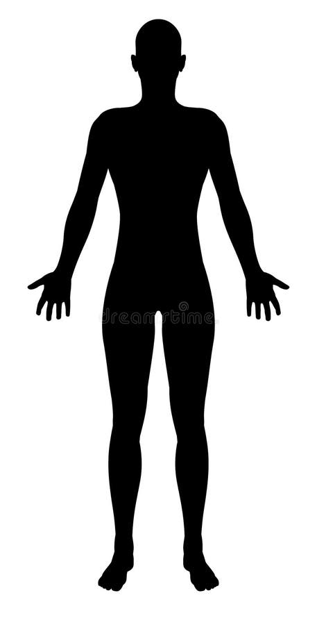 Figure humaine unisexe stylisée silhouette