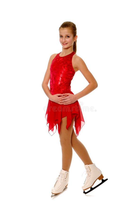 Figure patineur en rouge