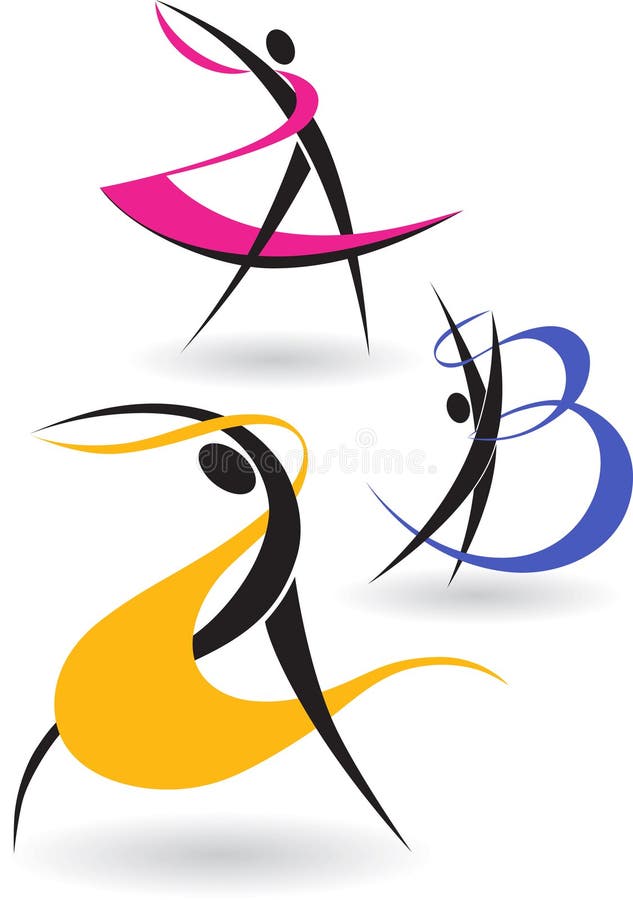 Figure relative alla ginnastica illustrazione di stock Figure relative alla ginnastica illustrazione di stock