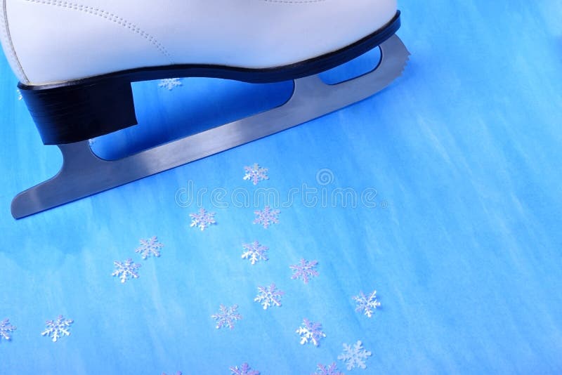 Figure Skate Blade and Snowflakes Stock Image - Image of hobby, kids ...