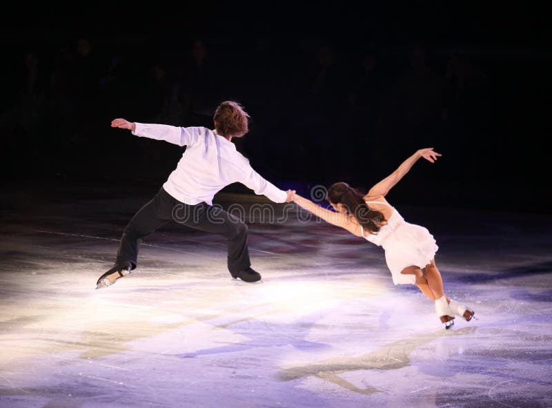 Professional figure skaters performing at Stars on ice show