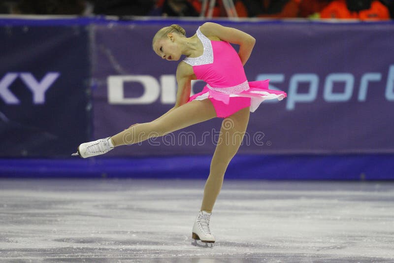 Figure skating - unknown female athlete performs during the European Youth Olympic Winter Festival, Brasov 2013. Figure skating - unknown female athlete performs during the European Youth Olympic Winter Festival, Brasov 2013.