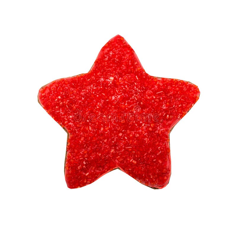 Figure star, gingerbread, covered red sugar. royalty free stock photos Figure star, gingerbread, covered red sugar. royalty free stock photos