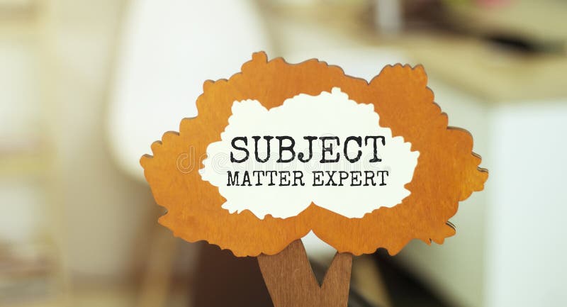 Figure of a tree with text SUBJECT MATTER EXPERT inside the foliage. Business concept