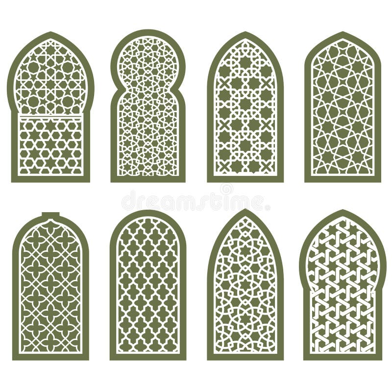 Figured arabian window ornament - grating arabesque pattern