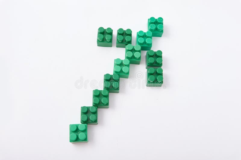 Figures from a colored cubes designer on a white background royalty free stock images