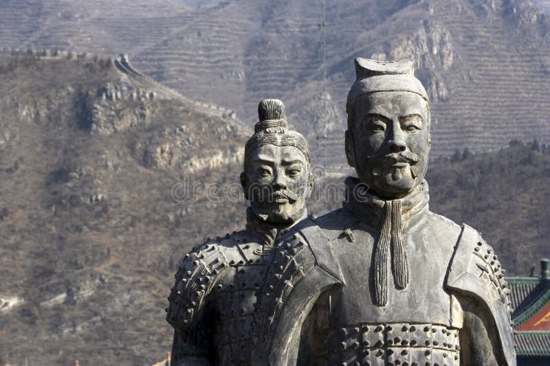 Postavy Vojáka a Koně Hlíny v Číně.