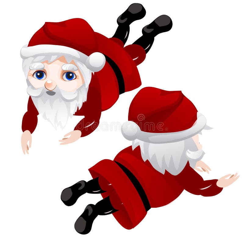 Figurine de Santa Claus, se situant dans l'avant et le dos illustration de vecteur Figurine de Santa Claus, se situant dans l'avant et le dos illustration de vecteur