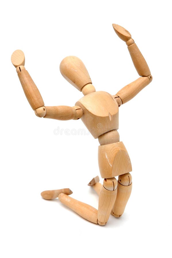 Figurine - genuflessione e gridare fotografia stock Figurine - genuflessione e gridare fotografia stock