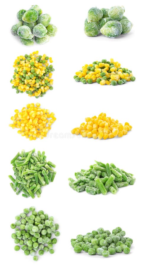 Fije con las verduras congeladas imagen de archivo Fije con las verduras congeladas imagen de archivo