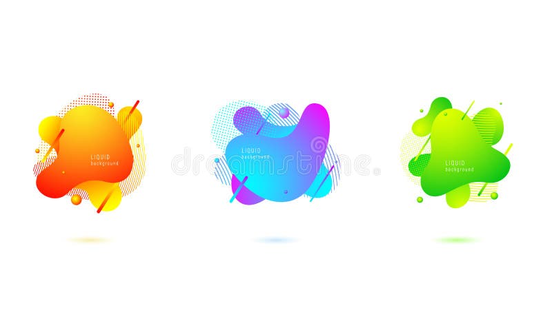Fije de forma l?quida abstracta Diseño flúido, formas coloreadas dinámicas y línea ilustración del vector Fije de forma l?quida abstracta Diseño flúido, formas coloreadas dinámicas y línea ilustración del vector