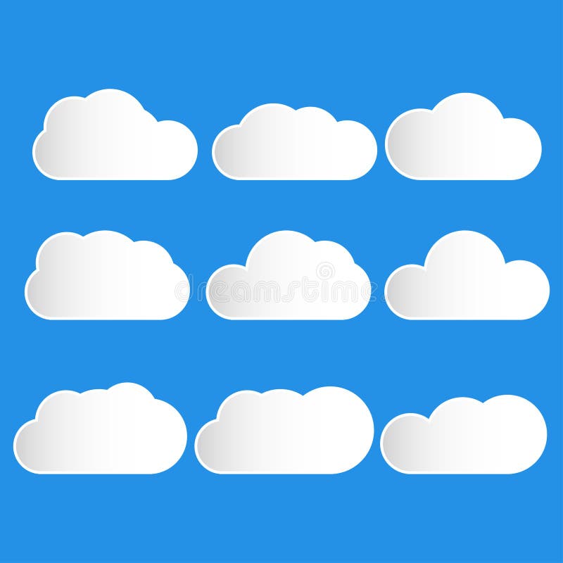 Fije de icono de las nubes en cielo azul ilustración del vector Fije de icono de las nubes en cielo azul ilustración del vector