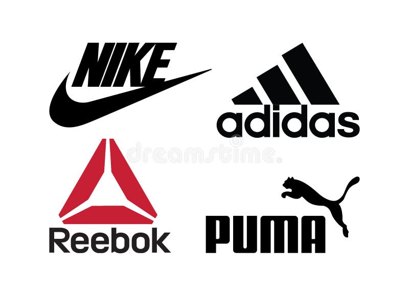 Logotipos De Adidas, De Nike, Del Puma Y De Reebok Foto de editorial - Imagen americano, industria: 127120403
