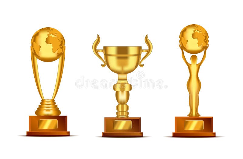 Balón De Fútbol De Oro Del Trofeo, Trayectoria De Recortes Incluida Stock  de ilustración - Ilustración de trofeo, deporte: 124839751