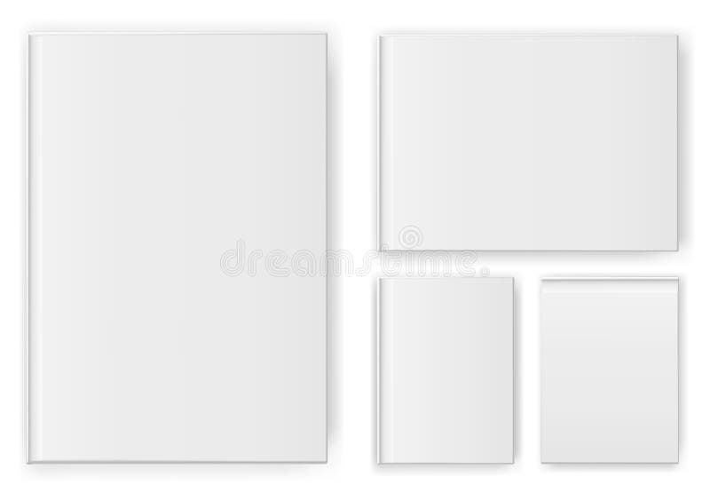 Fije de las plantillas en blanco de los álbumes en el fondo blanco Ilustración del vector stock de ilustración Fije de las plantillas en blanco de los álbumes en el fondo blanco Ilustración del vector stock de ilustración