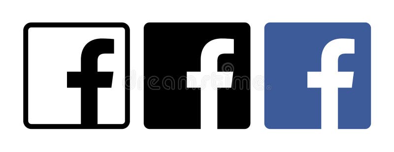 Fije de los iconos de Facebook ilustración del vector Fije de los iconos de Facebook ilustración del vector