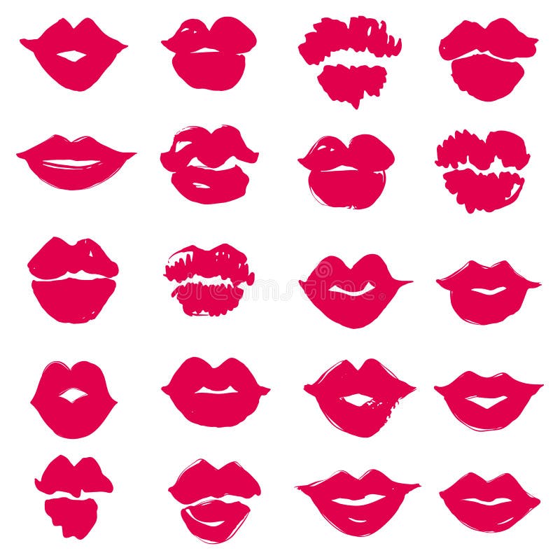 Fije de los labios femeninos del vector La impresión del beso de la barra de labios aisló libre illustration Fije de los labios femeninos del vector La impresión del beso de la barra de labios aisló libre illustration