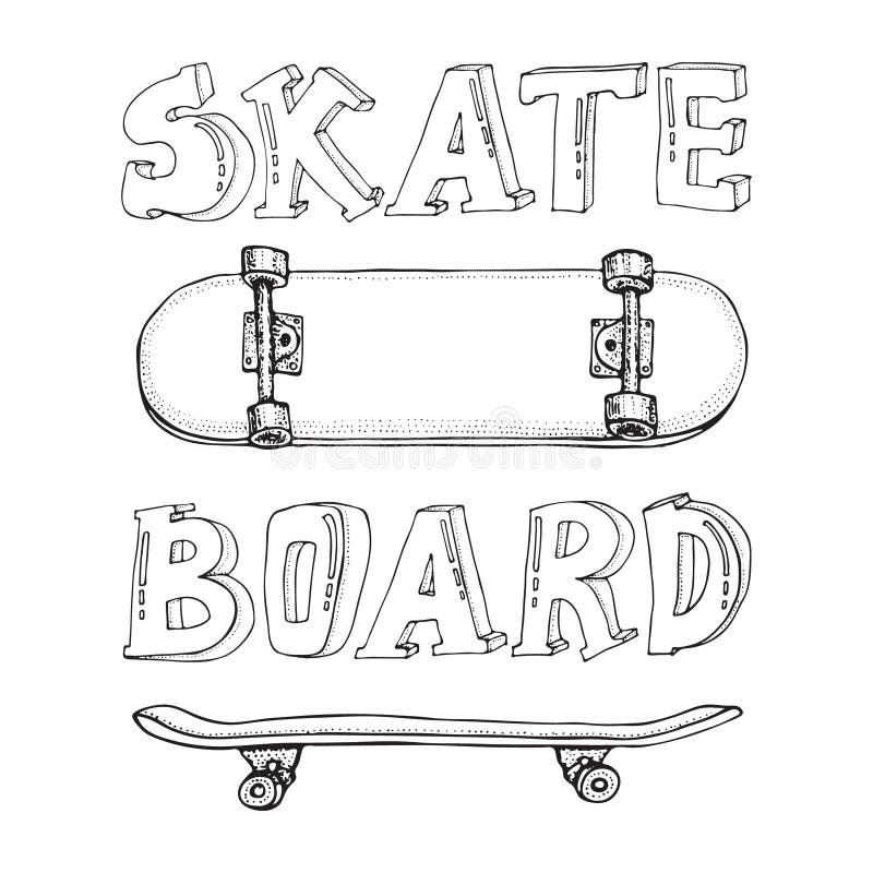 Fije de los monopatines aislados en blanco Garabato Longboard, pennyboard Ilustraci?n drenada mano del vector stock de ilustración Fije de los monopatines aislados en blanco Garabato Longboard, pennyboard Ilustraci?n drenada mano del vector stock de ilustración