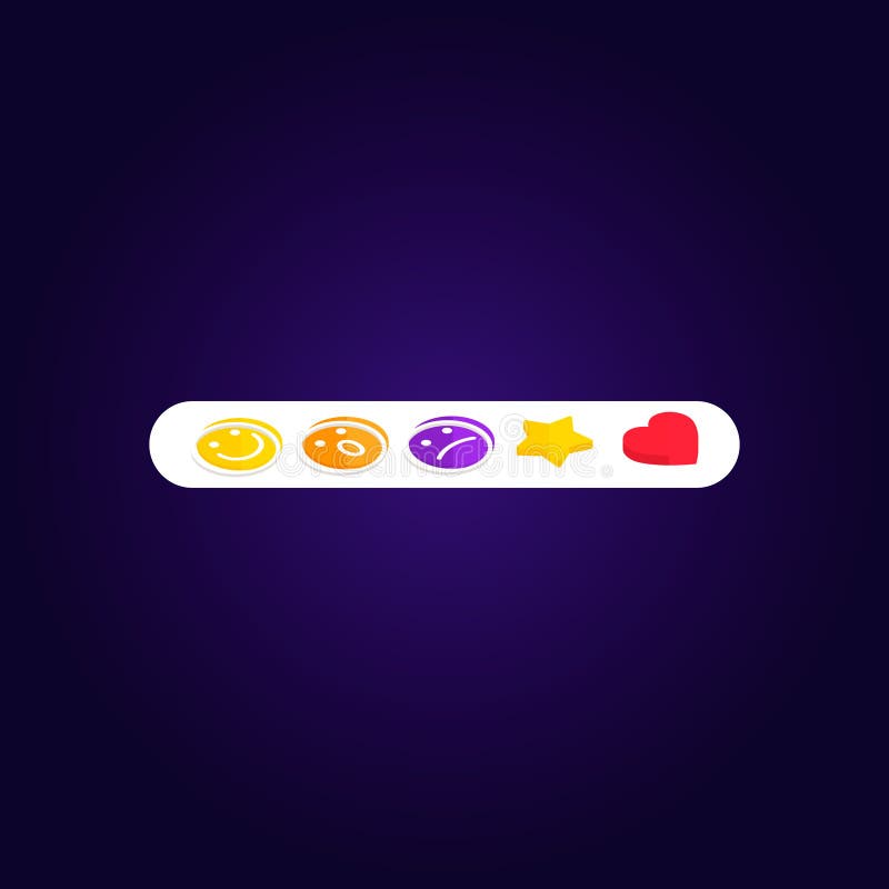 Fije las reacciones de Emoji Facebook como icono social Botón para expresar smiley sociales stock de ilustración Fije las reacciones de Emoji Facebook como icono social Botón para expresar smiley sociales stock de ilustración