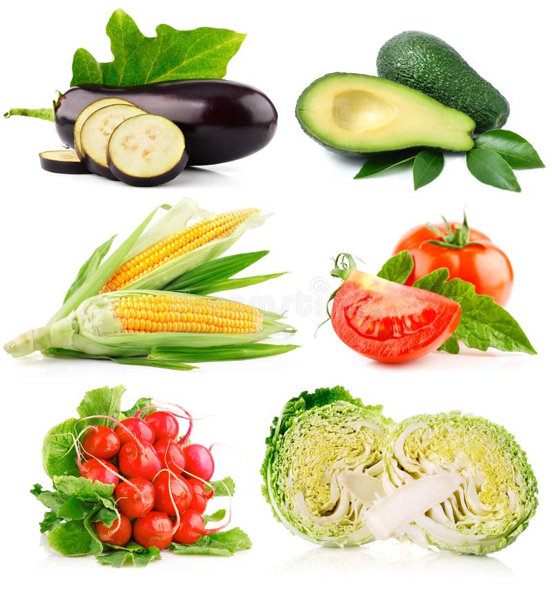 Fije las verduras frescas con las hojas del corte y del verde foto de archivo libre de regalías Fije las verduras frescas con las hojas del corte y del verde foto de archivo libre de regalías