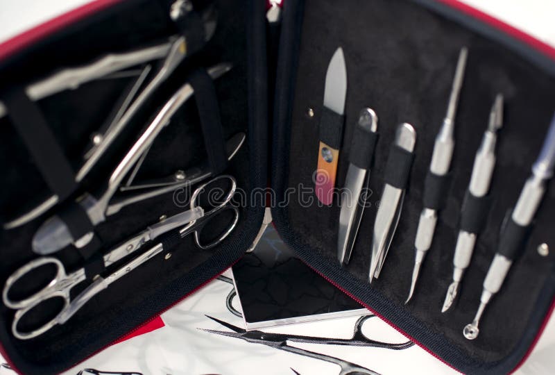 Fije para la manicura y la pedicura imágenes de archivo libres de regalías Fije para la manicura y la pedicura imágenes de archivo libres de regalías