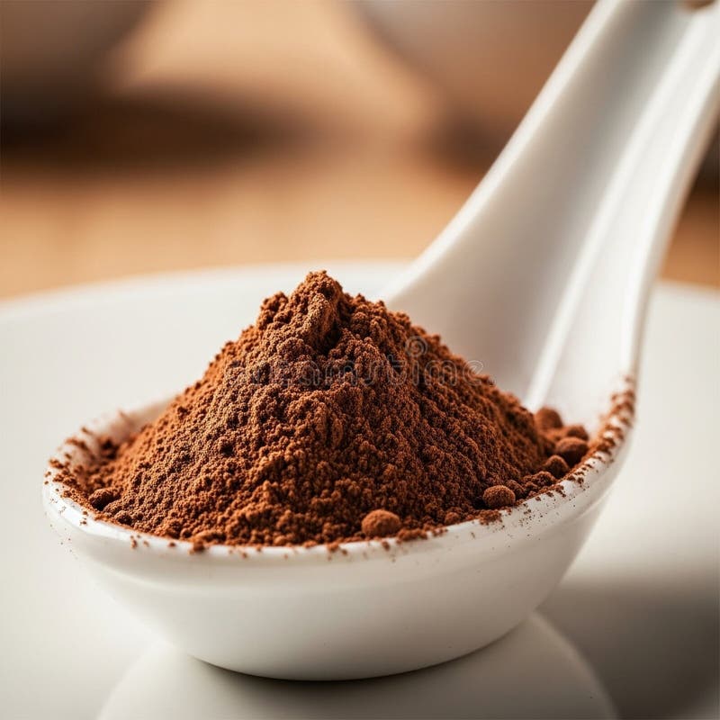 Fijn gemalen bruin poeder opgestapeld stock illustratie