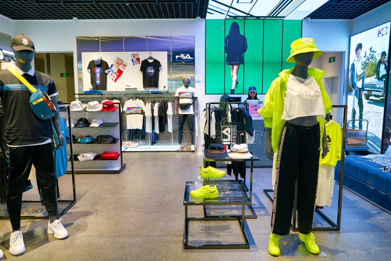 Italian sportswear goods brand Fila store seen in Hong Kong Stock