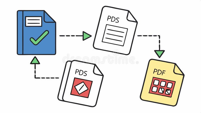 Fildokumentikoner ställer in digitala datafiltyper UI-element vektordesign Generativ AI stock illustrationer