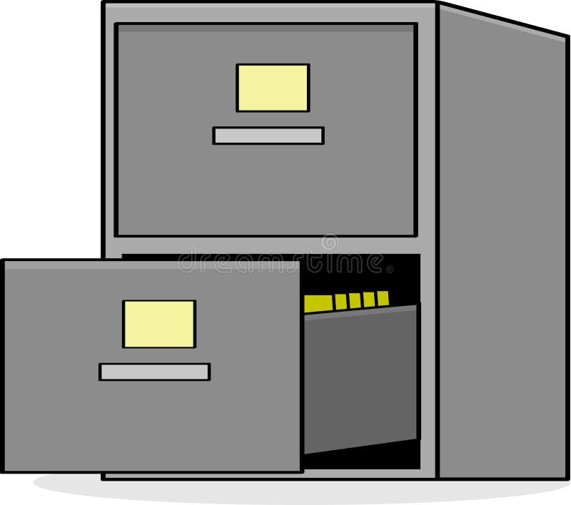 File cabinet stock vector. Illustration of record, metal - 39878731