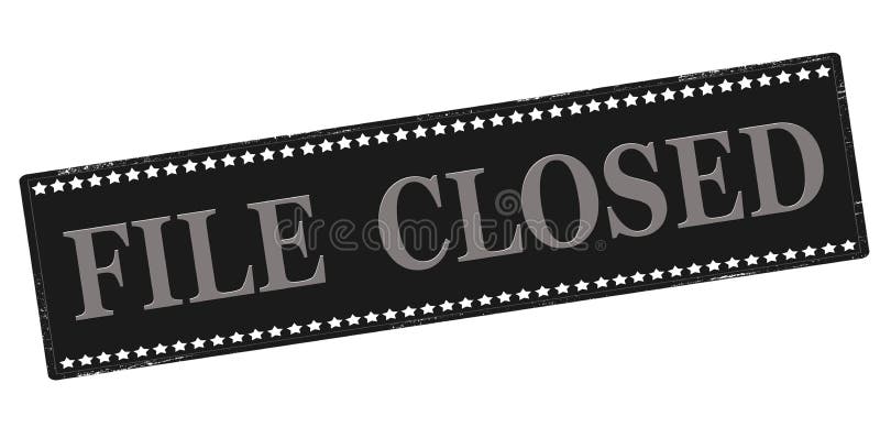 Stamp with Text File Closed Stock Illustration - Illustration of text