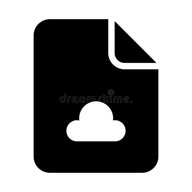 FILE CLOUD glyphs icon royalty free illustration