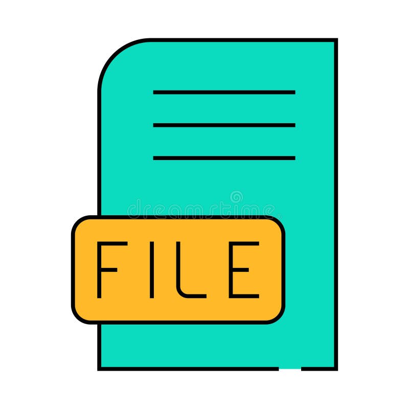 File digital document icon color illustration vector illustration