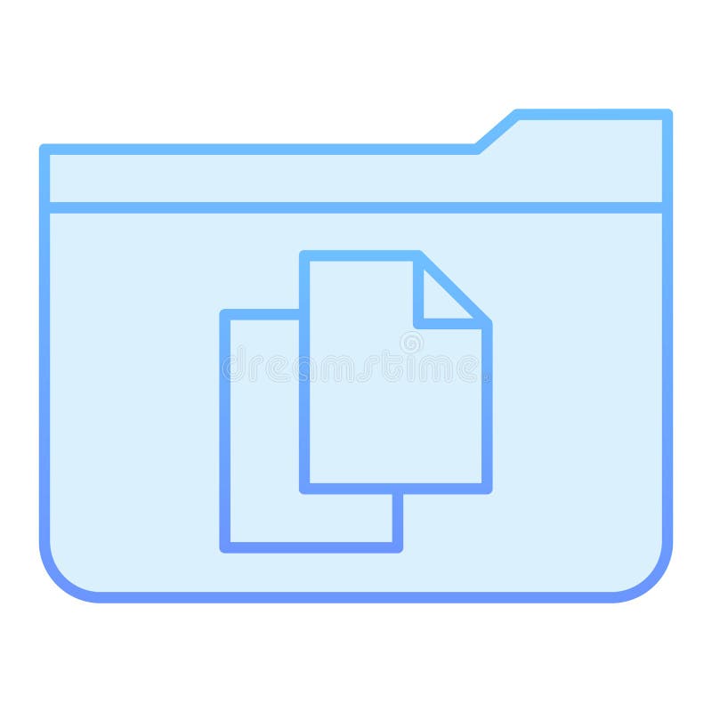 File folder flat icon. Folder with documents blue icons in trendy flat style. Computer folder gradient style design, designed for web and app. Eps 10