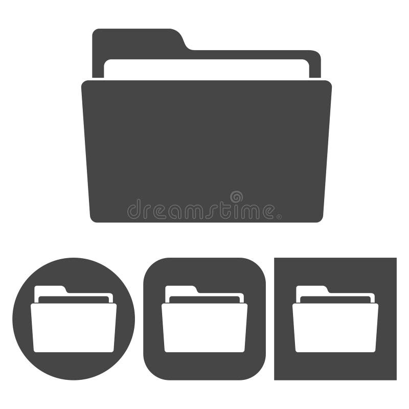 File, folder icon - icons set vector illustration