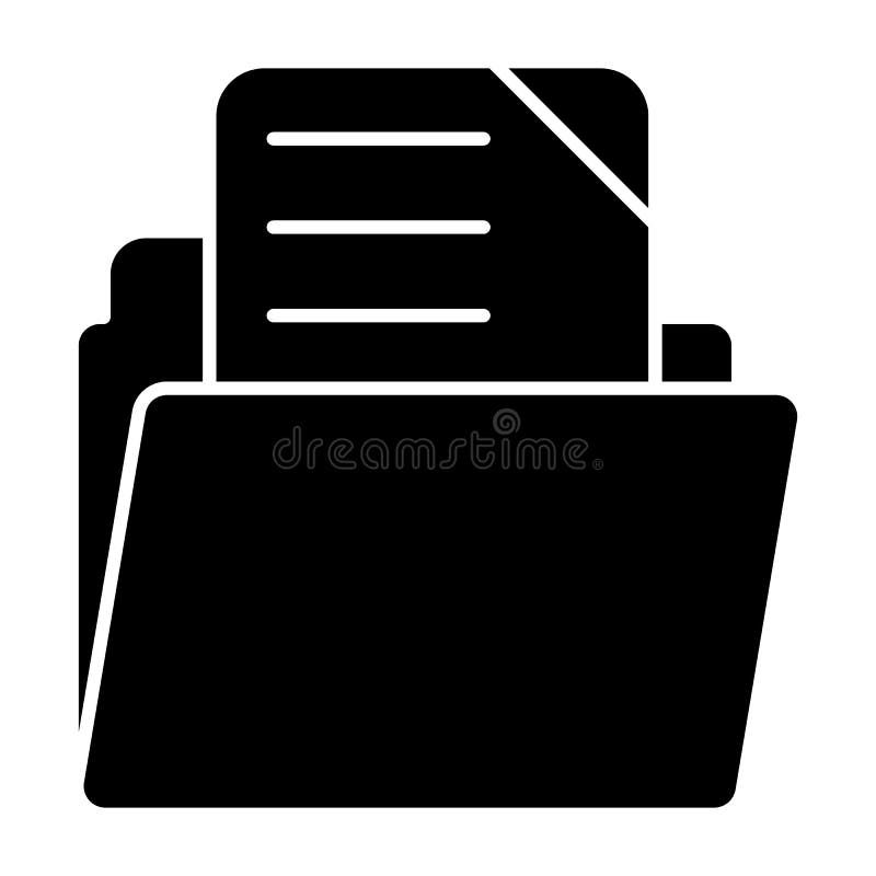 File folder solid icon. Archive vector illustration isolated on white. Document glyph style design, designed for web and stock illustration