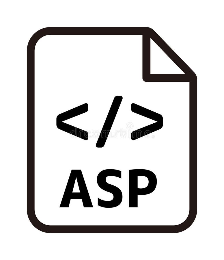 File formats vector icon illustration ASP stock illustration