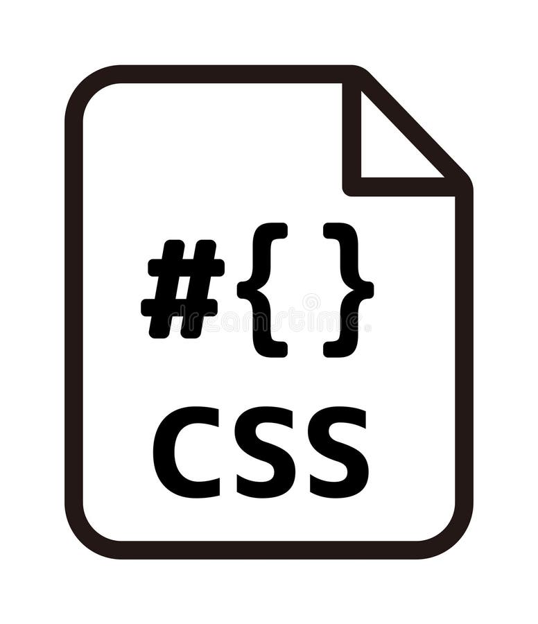 File formats vector icon illustration CSS royalty free illustration