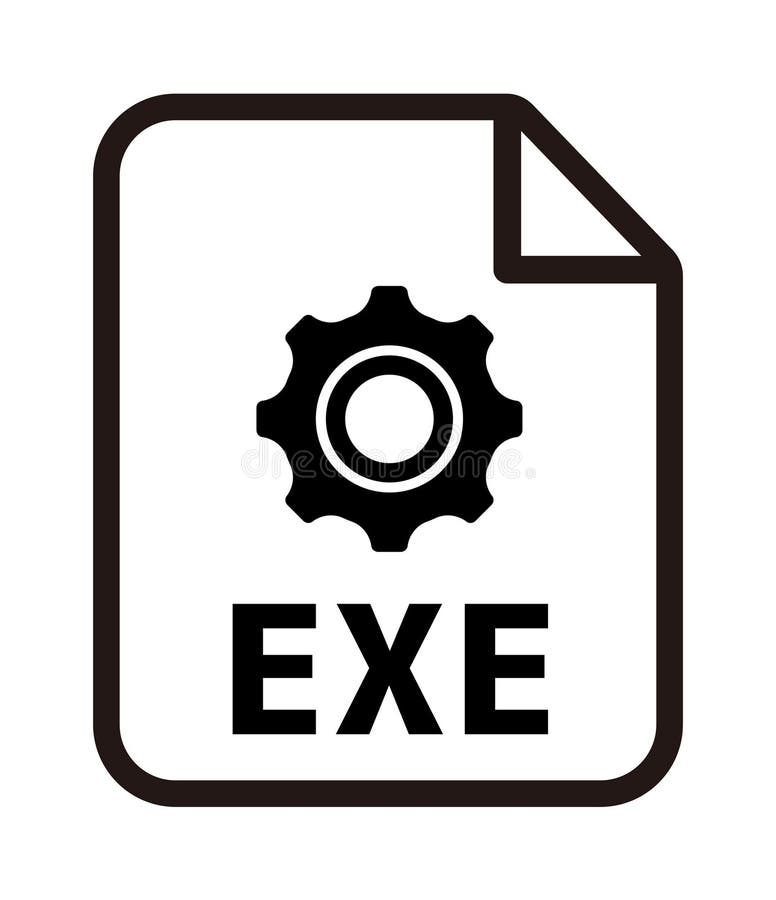 File formats vector icon illustration. exe vector illustration