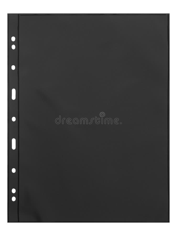 File or Multifora. Plastic Stationery Bag Isolated on White Stock Photo