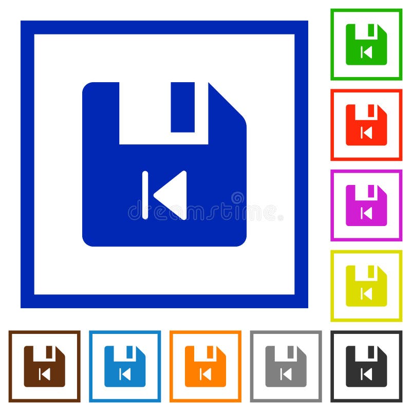 File previous flat framed icons royalty free illustration