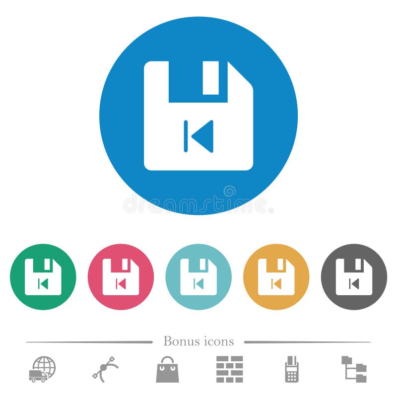File previous flat round icons stock illustration