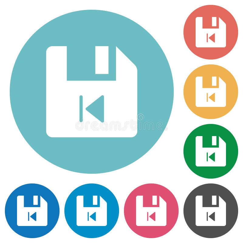 File previous flat round icons vector illustration
